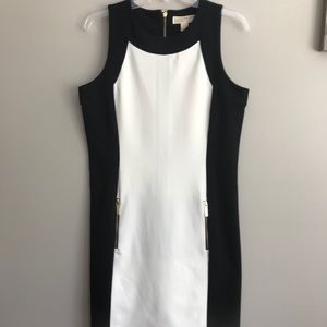 Michael Kors Black and White Color Block Dress NWT